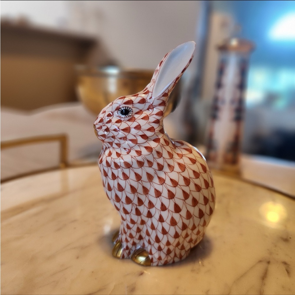 Herend Hungary rabbit bunny porcelain figurine
